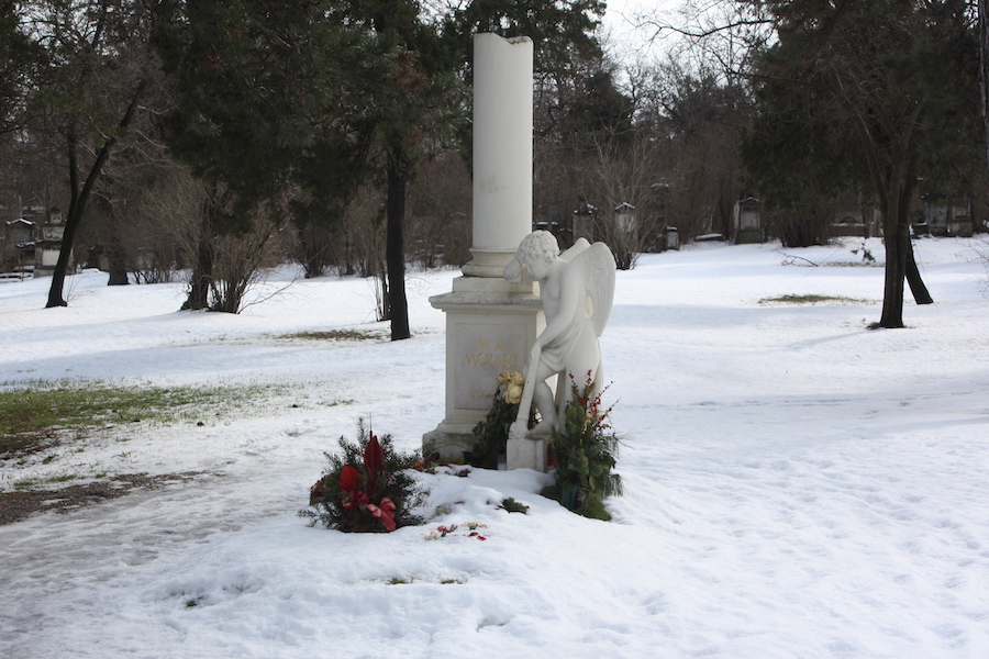 Mozarts Grab auf dem St. Marxer Friedhof in Wien