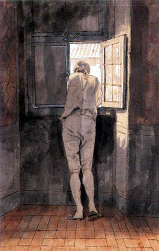 Goethe am Fenster. Bild von Emil Tischbein 1786