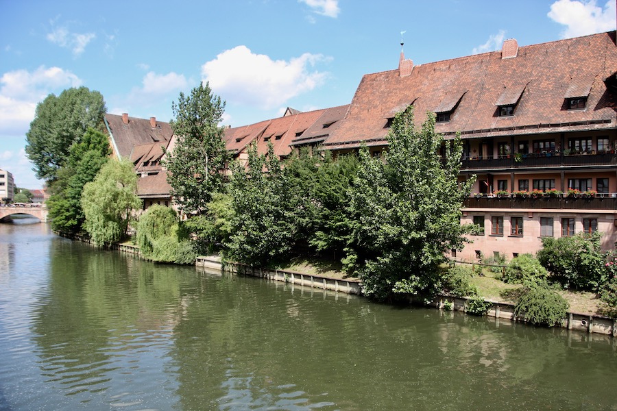 Die Pegnitz in der Nürnberger Innenstadt - ohne Touristen