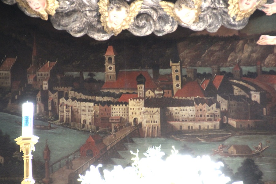 Stadtdarstellung auf dem Altar der Wasserburger Frauenkirche