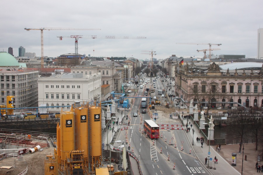 U-Bahn-Bau am Stadtschloß, März 2016 (gesehen von der Aussichtsplattform)