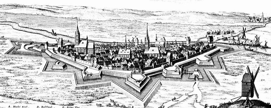 Anklam in der Darstellung Matthias Merian um 1650